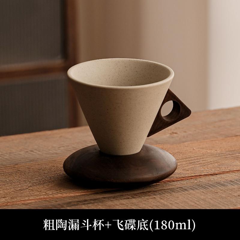

Sharp Bottomed Ceramic Coffee Cup Wooden Dish Espresso Mug Breakfast Cups Water Cup Flower Tea Cups Milk Mug Tea Mugs 101-200ml
