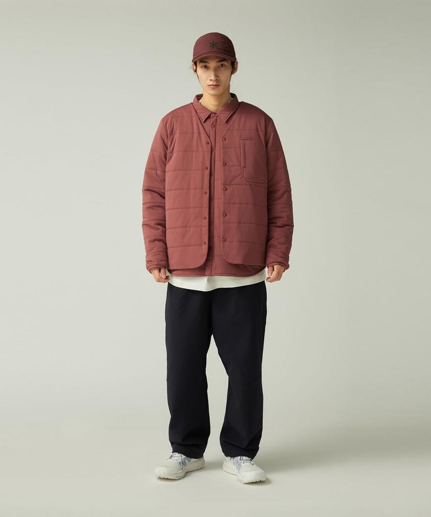 Snow Peak Flexible Insulated Cardigan Light Size for Men and Women SW-25AU001, Brown, M,