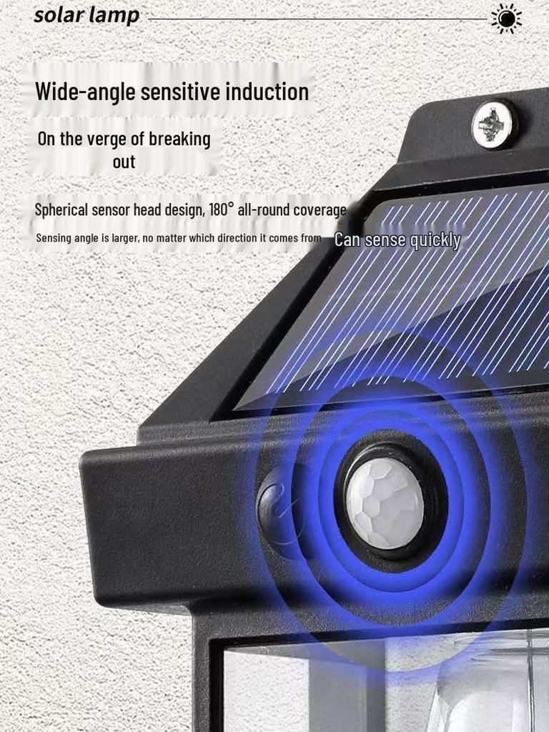 Solar Waterproof Outdoor Tungsten Filament Courtyard Wall Lamp