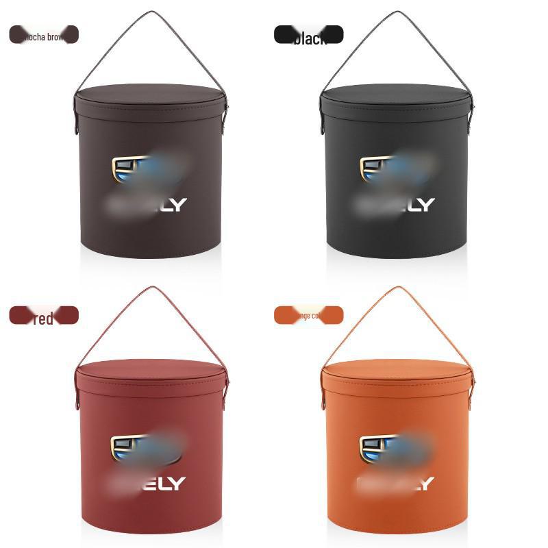 Geely Car Leather Trash Can: Compatible with Binrui, Dihao S, Xingrui, Borui, Binyue, Xingyue L, and Jiaji Models