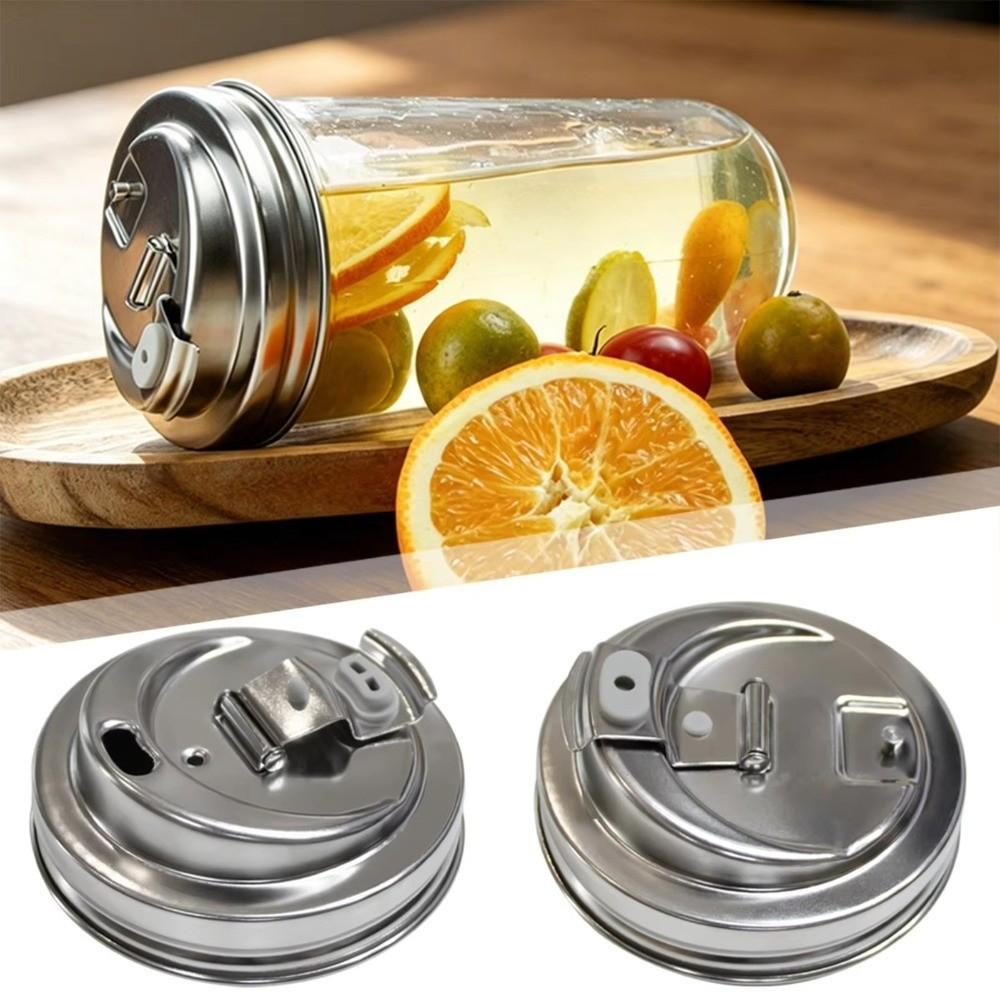 Coperchi per Bicchieri Mason in Acciaio Inossidabile Sigillo Ermetico Coperchi Versatori Nuovi Coperchi per Bicchieri Mason Smoothies