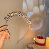 Letter  Crown Birthday Gift Birthday Hair Hoop Exquisite Birthday Queen Headband  Women