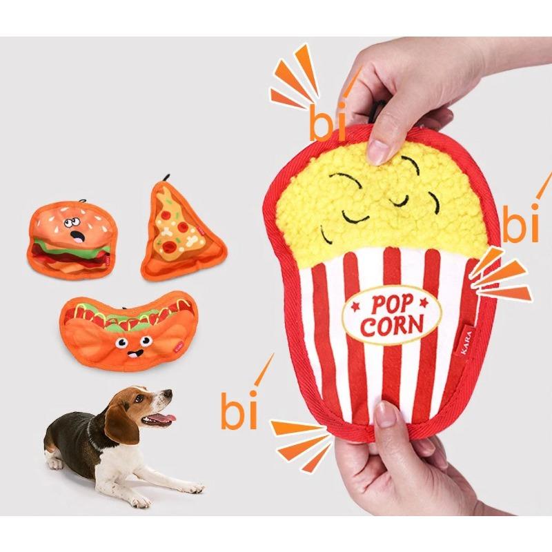 Dog Toys That Are Chewy Teething Self-entertaining and Can Make Sounds To Relieve Boredom Simulated Hamburger Fries Pet Toys