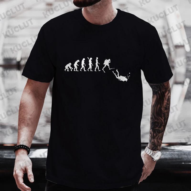 Diver 200 Bar Funny T Shirts Men Summer Harajuku Shirts Short Sleeve Streetwear Tops Oversized Clothing Scuba Diving Men Clothes