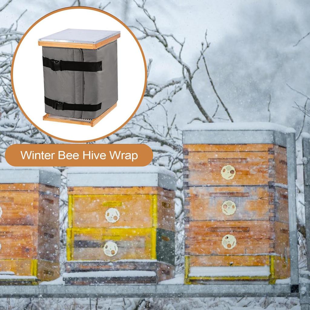 Bee Hive Frame Wrap Windproof Insulated Beehive Box Cover Adjustable Beekeeping Insulation Supplies for Grassland Patio Lawn