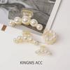 Korean Style Pearl Clip Set: Chic Large & Small Hairpins for Back of Head