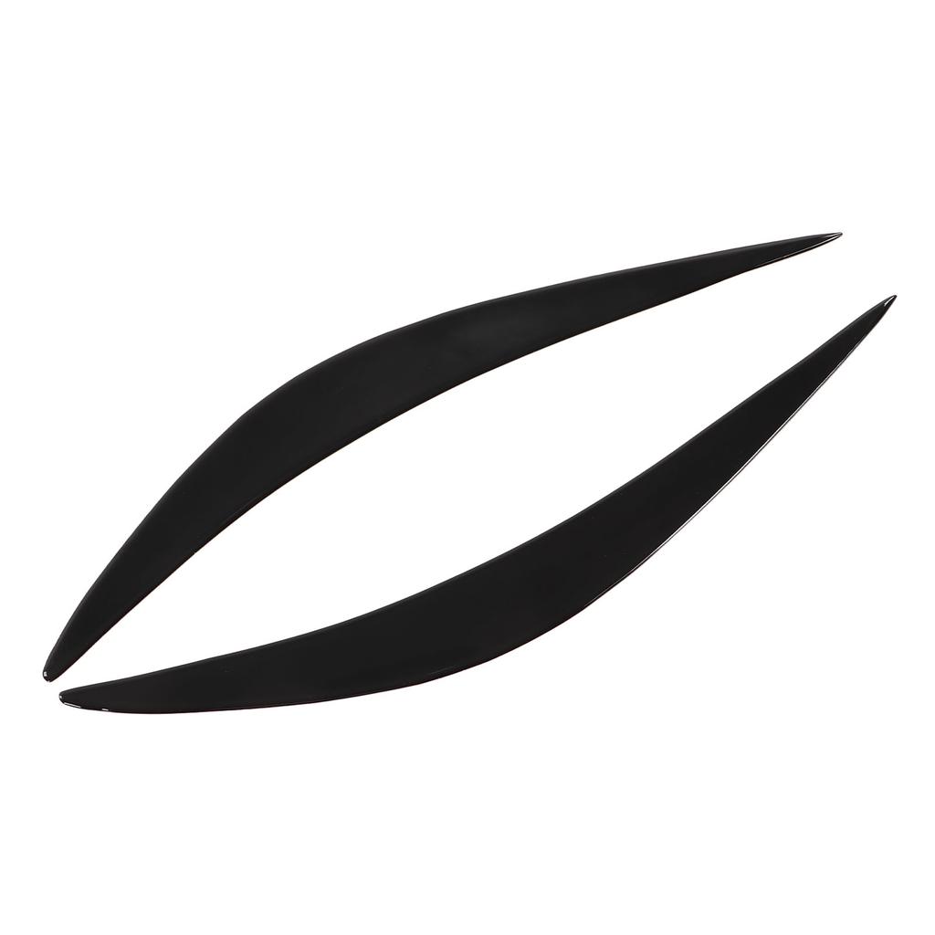 2pcs Headlight Eyebrow Glossy Black Abrasion Resistance Replacement for Infiniti Q50 2014‑2019