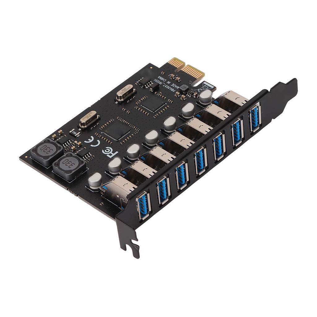 PCIE to USB 3.0 Expansion Card 5Gbps High Speed 4A Power Supply VIA Chip PCB with 7 USB3.0 Ports