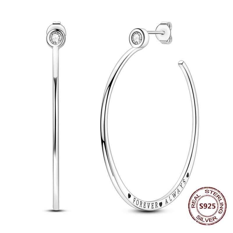 Shining Blue Zircon Owl Earrings 925 Silver Evil Eyes Earrings for Women Wedding Engagement Planet Moon Star Zirconia Jewelry