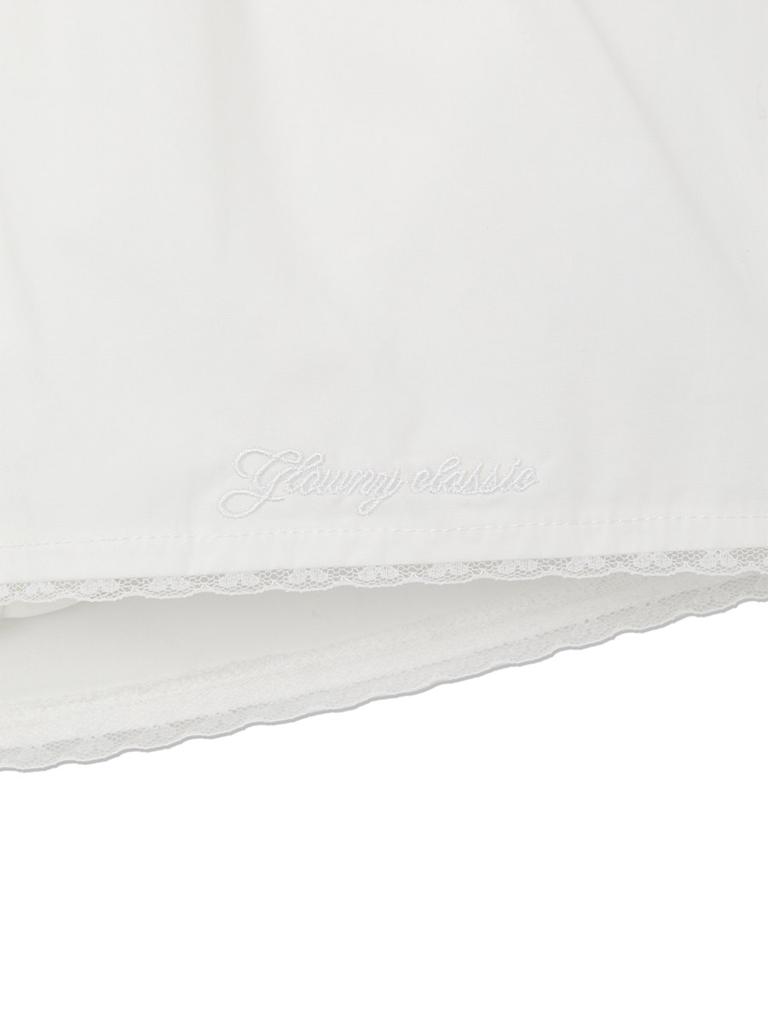 Glony G Classic Lace-Up Mini Skirt (White)