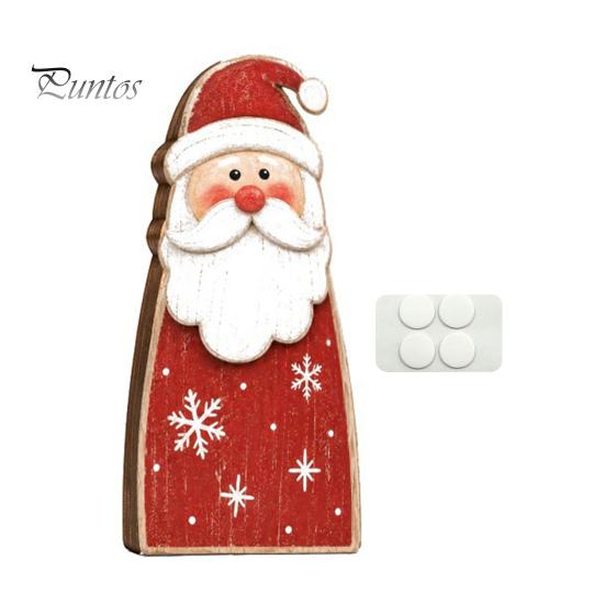 Holiday Gift for Friends Family Wooden Christmas Tabletop Decor, Santa Snowman Reindeer Figurine, Rustic Small Decorative Wood Art Pieces Shelf Sitter