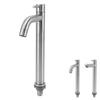 Cold Water Tap Rustproof Cold Water Control Smooth  Brushed Finish Single Hole Bathroom Sink Faucet for Bathroom
