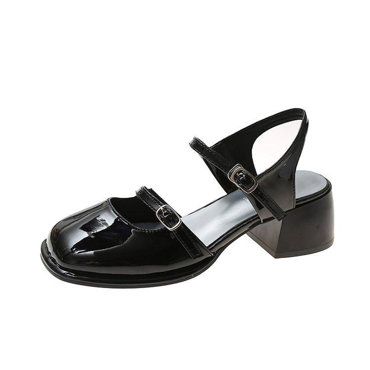Fashionable Versatile Non-slip Round Toe Sandals Ladies Casual Minimalist Comfort Summer Shoes Elegant Solid Color Single Shoes