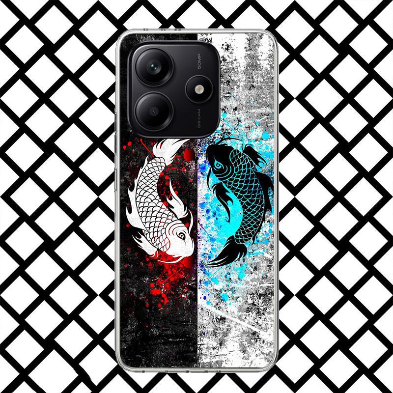Koi Fish Art Phone Case for Xiaomi Redmi Note 15 14 14S 13 12 12S 11 Pro Plus 11E 11T 11S 10S 5G Soft Cover Fundas Redmi Note 14