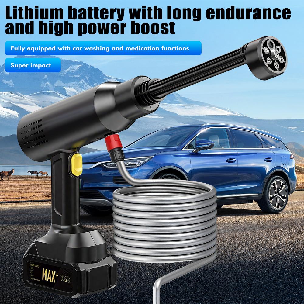 

6 IN 1 High Pressure Car Washer Gun Self Priming Sustain 300W For Auto Cleaning Car Lithium Battery Powerful Car Washing Tool United States