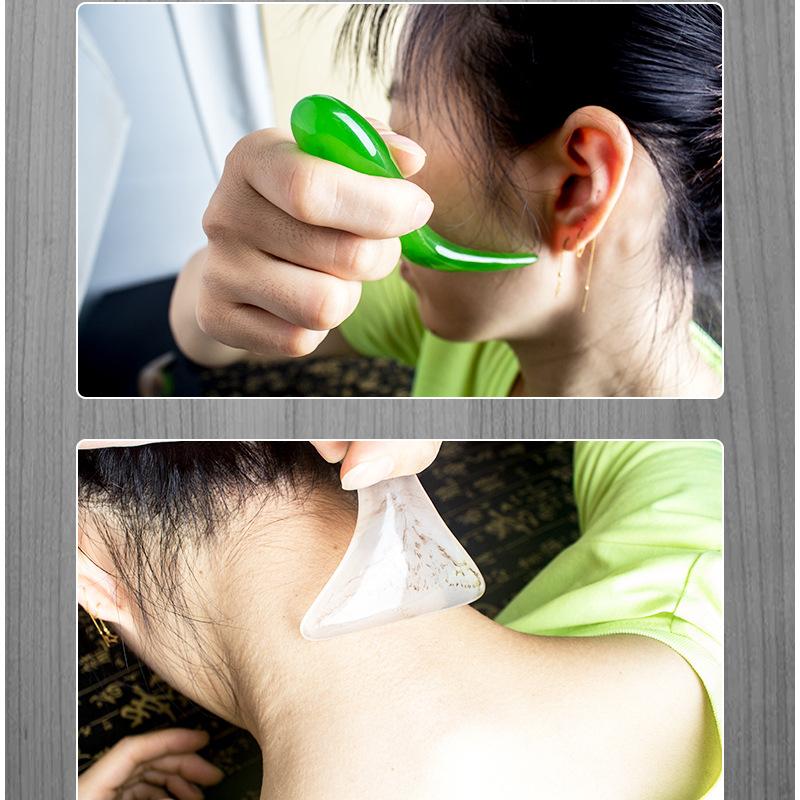 1Pc Curved Massage Scraper Professional Gua Sha Tool for Face, Neck & Shoulders