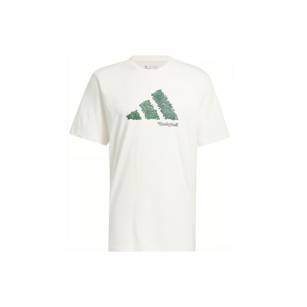 Adidas Court Therapy T Shirts Men's White Crew Neck Moderate Straight Fit IN6366