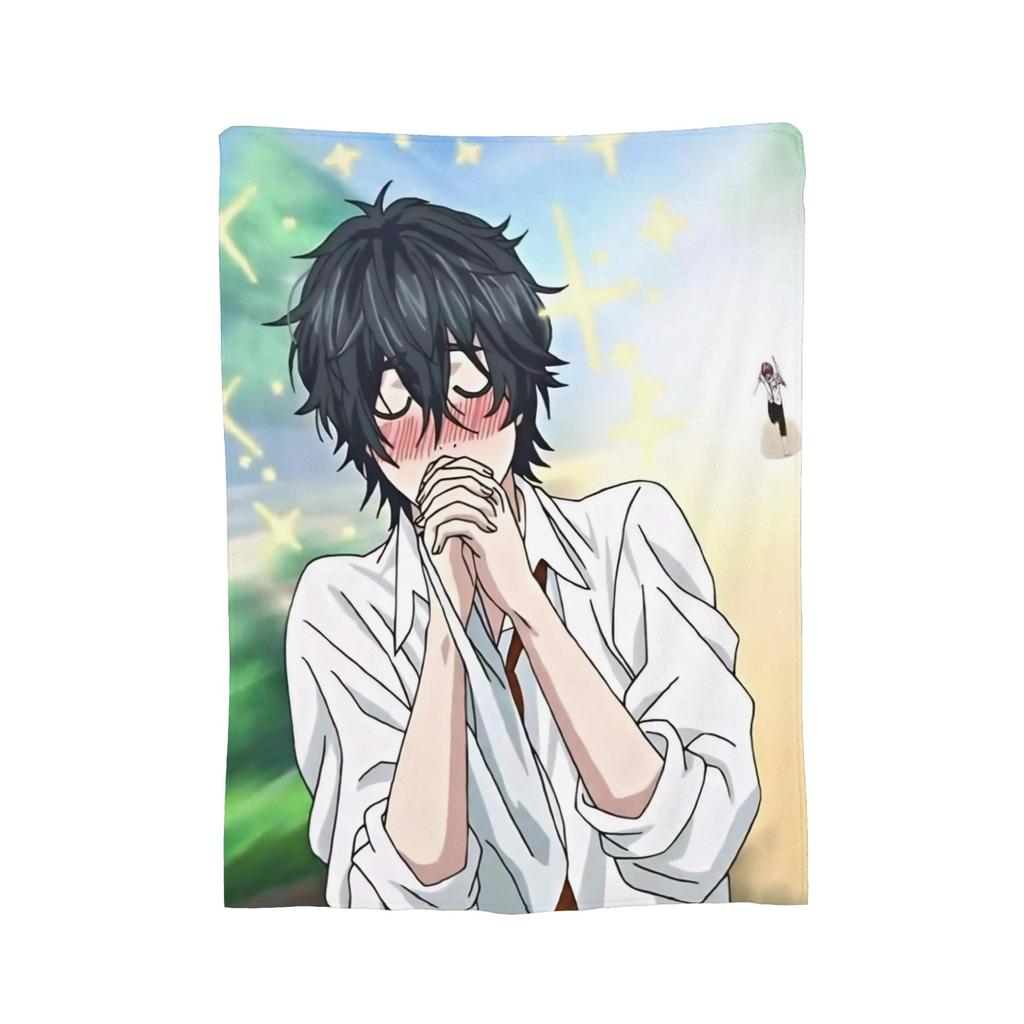 Yarichin Club Ayato Yuri Printed Blanket For Men Women Super Soft Cozy Throw Blankets for Sofa 50x60 Inches Multiple Sizes