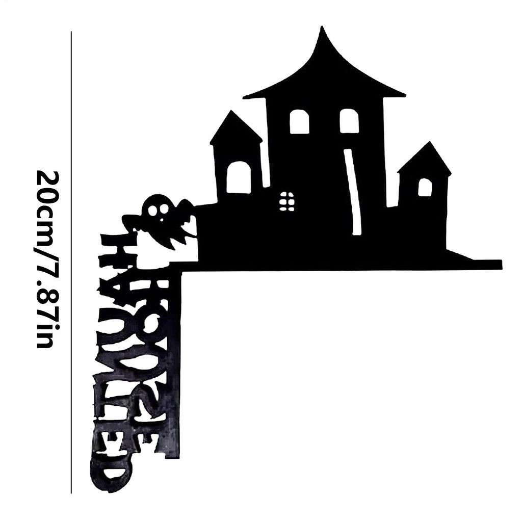 Door Topper Metal Spooky Door Sign Horror Doorframe Ornament For Halloween Bedroom Haunted House Living Room Bathroom Apartment