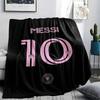 1PC Lionel Messi Patterned Flannel Blanket Suitable For All Seasons for Home Decor Warmth and Comfort Gifts Holiday Present