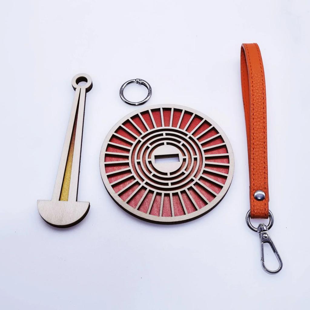Portable Wrist Crocheting Knitting Yarn Holders Wooden Carrier with Leather Wristband Yarn Minder Gift for Weaving Craftsman