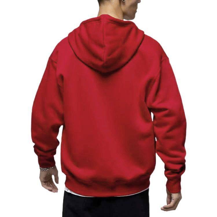 Jordan Sweatshirts Men's Red Hooded Thickened Cardigan DQ7351-687