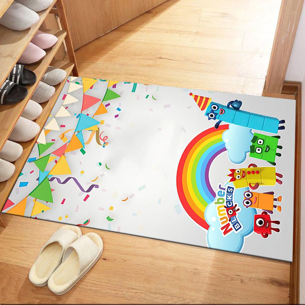 Numberblocks Area Rug Design for Outdoor Study room Entryway Balcony Anti-slip Rug Decorate Offices Perfect Gift for Friends & Family