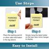 Clear Parking Permit Holder, Car Vertical Parking Lot Pass Rear View Mirror Hanger Vehicle Parking Pass Hang Tag Holder for Car Passes, Permits -