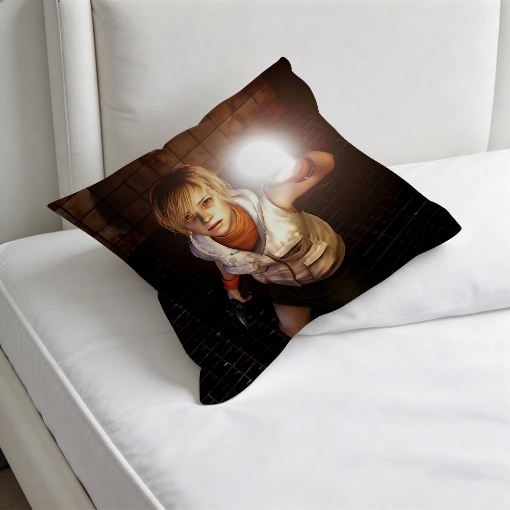 SSilent Hill HHeather Mason Square Pillow Case Soft Decorative Throw Pillow Cover for Home Sofa Bed