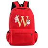 26 English Letters Cosplay Canvas Red Backpack Children Schoolbag Travel Bag Back To School Bookbag for Kids