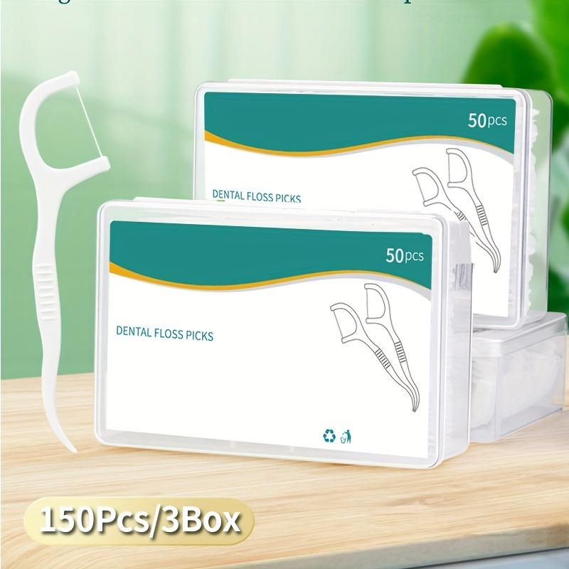 

150 шт. ультратонких зубных нитей для всей семьи, зубочистки и межзубные ершики для многоцелевого ухода за полостью рта, средства для чистки межзубных промежутков, необходимые в дороге 150PCS/3BOXES