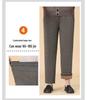 High-Waisted Fleece-Lined Women's Winter Pants - Straight Leg, Elastic, Casual, for Middle-Aged & Elderly 