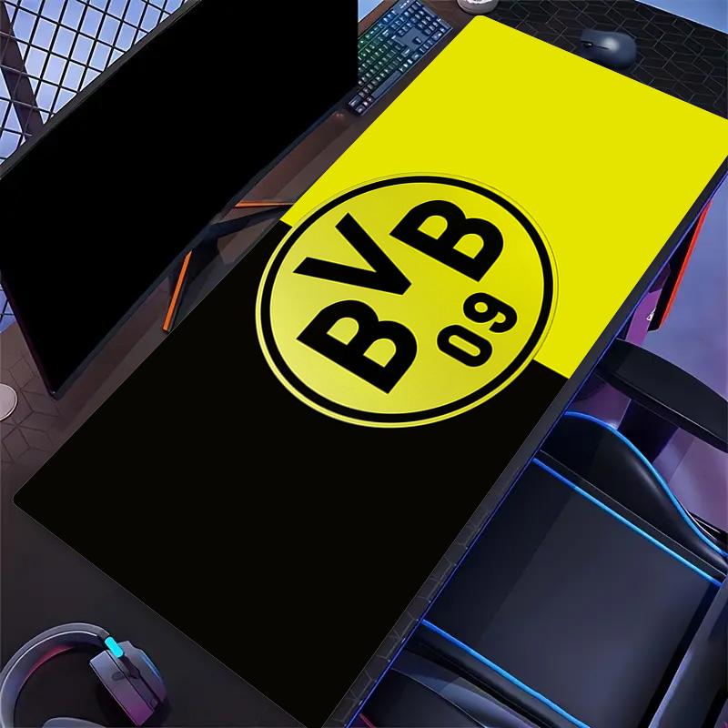 Poduszka z nadrukiem Borussia Dortmund Antypoślizgowa Mata pod mysz do laptopa/tabletu XXL Mata do gry na mini PC Z blokowaną krawędzią