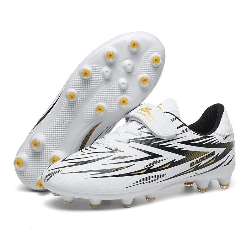 2025 summer new youth low-top Velcro football shoes big children's game long nails broken nails training football shoes
