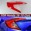 Fits 2016-2020 Honda Civic 10th Gen Red Transparent Taillight Cover