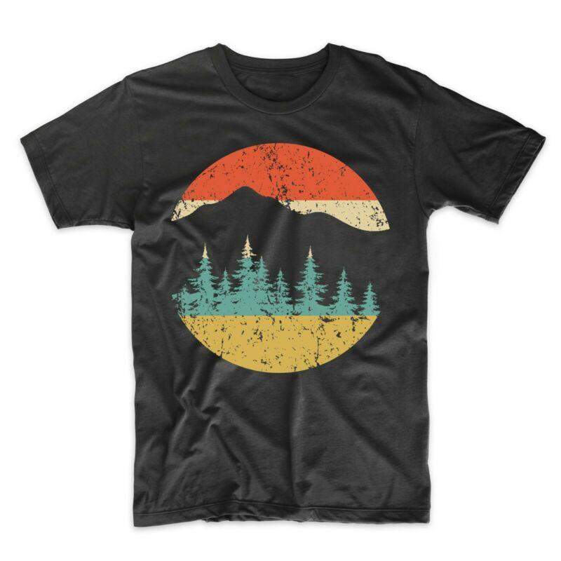 Buy Mens Camping Shirt Retro Mountains 