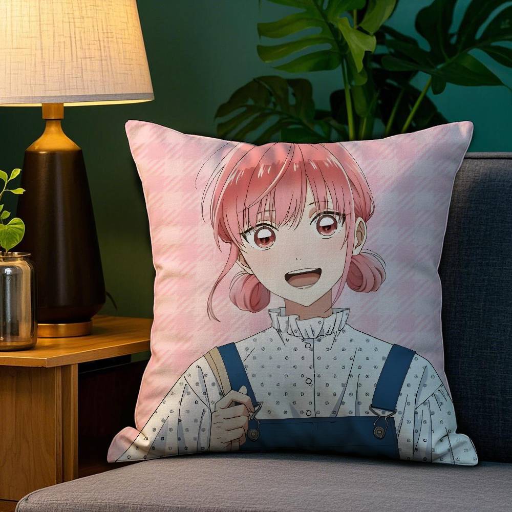 

Kwaii B-Blue B-Box Anime Pillow Case Anti-dustmite Pillowcase Invisible zipper silky short plush Sofa cushion cover 12x12Inch