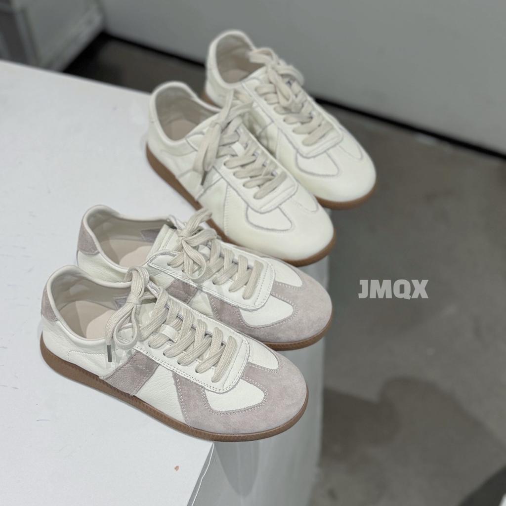Leather little white shoes women's 2025 summer new low-top German training shoes versatile casual sports shoes flat bottom lightweight board shoes