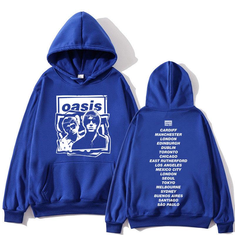 Rock Band O-Oasis Live 25 Tour Merch Hoodies Men's Women Fashion Long Sleeve Hoodie Oversized Vintage Hooded Sweatshirts