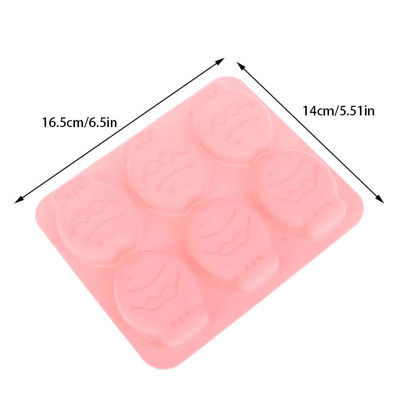 6 Holes Cartoon Small Fish Silicone Cake Mold Handmade Soap Mold Diy Chocolate Pudding Jelly Fondant Baking Cake Decorating Tool