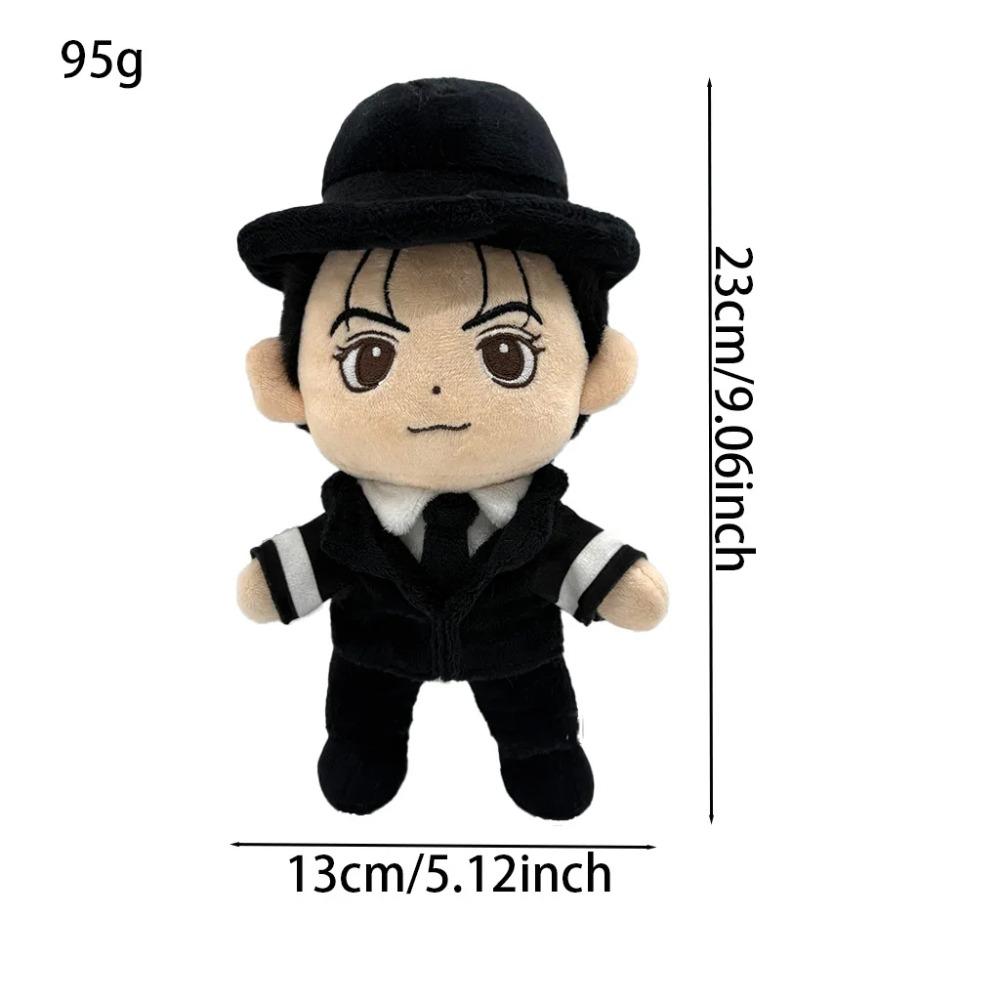 

23CM Movie Michael Plush Doll Salute Michael Path To Stardom Stuffed Doll Cute Classic White Stripe Suit Black Suit Plush Toy 23cm чёрный
