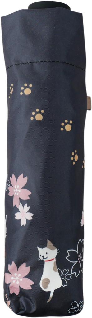 Santos Folding Umbrella for Sun and Sakura 55cm Ribs Cat-Covered Rain, Design, [JKO-491]