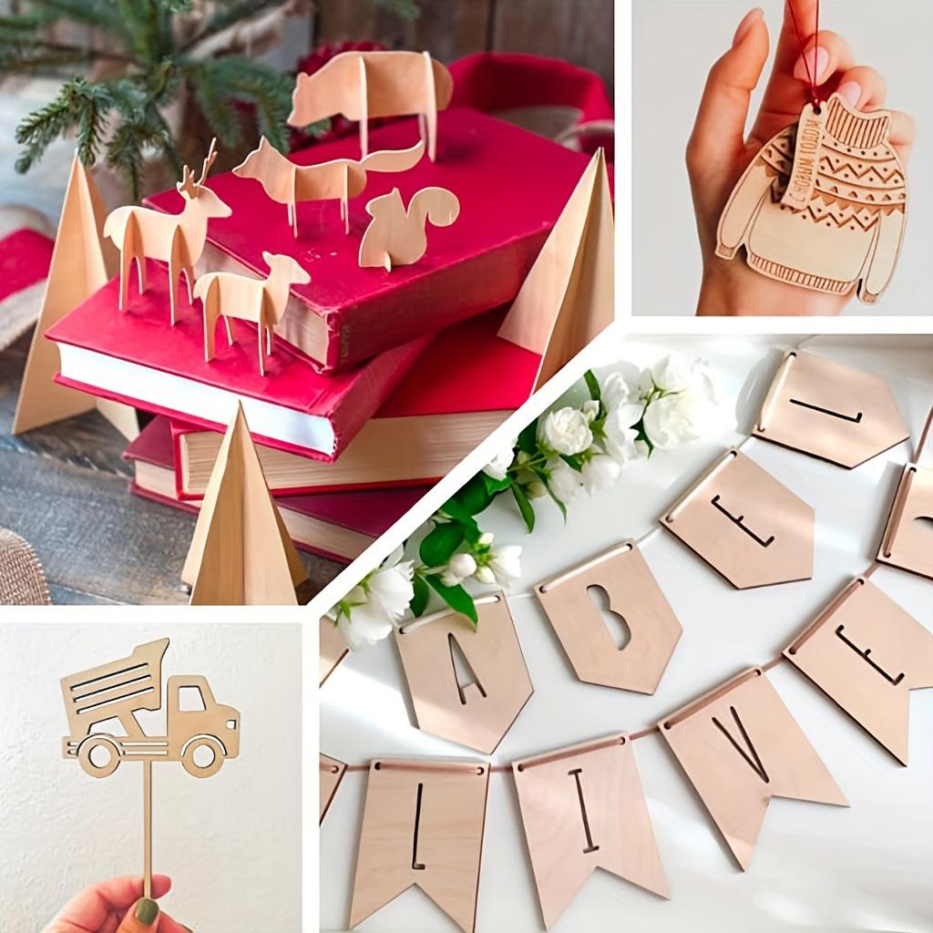 Cięte laserowo 3 mm plastry drewna lipowego do dziecięcych graffiti i projektów DIY