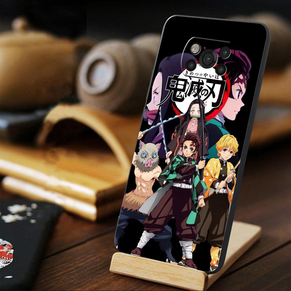 Für Xiaomi POCO MI 11 lite F3 10T M4 Pro 5G X3 NFC 11T F4 GT X4 M3 9T Handyhülle Mode Demon Slayer Kimetsu No Yaiba
