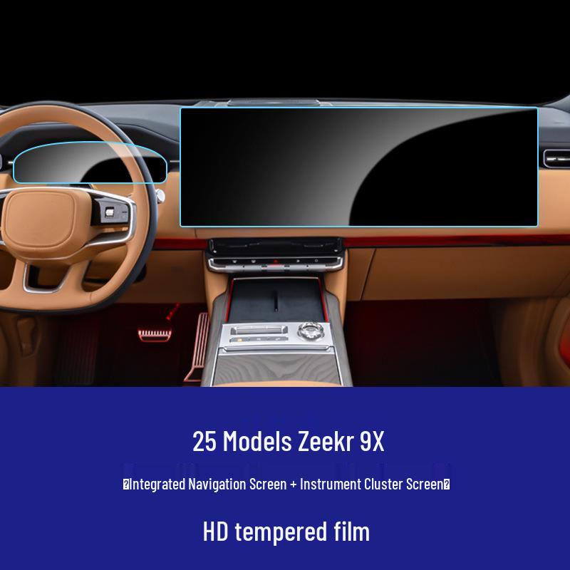 Zeekr 9X Screen Protector: Compatible with 25 Models - Central Control Navigation Tempered Film for Car Interior