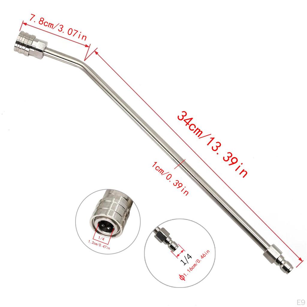 Pressure Washer Gutter Rod Angled Extension Stick Curved Multifunctional Cleaner Attachment for