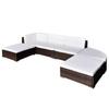 Day and Night - Day and Night 6 Pieces Garden Furniture and Cushions Brown Synthetic Rattan