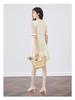 French Quiet Luxury Water-Soluble Lace-Chiffon Pleated Summer Dress