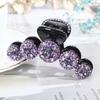 Stylish Fine Rhinestone Shark Clip Elegant Back Head Hair Claw Clip Mixed Color Large Grab Clip