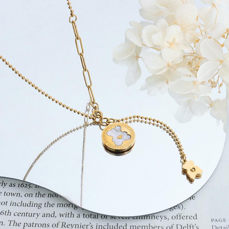 Japan And Korea Small Fresh Student Cute Bear Round Brand Pendant Jewelry Necklace Girls Earrings Personalized Fashion Accessories